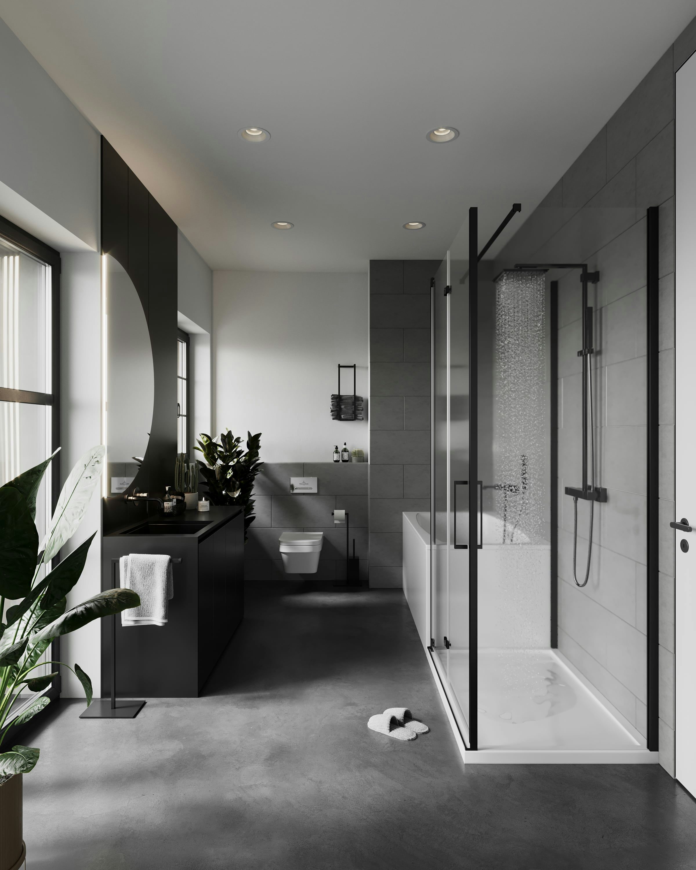 3D Interior visualisation renovation of bathroom in Forchheim Germany