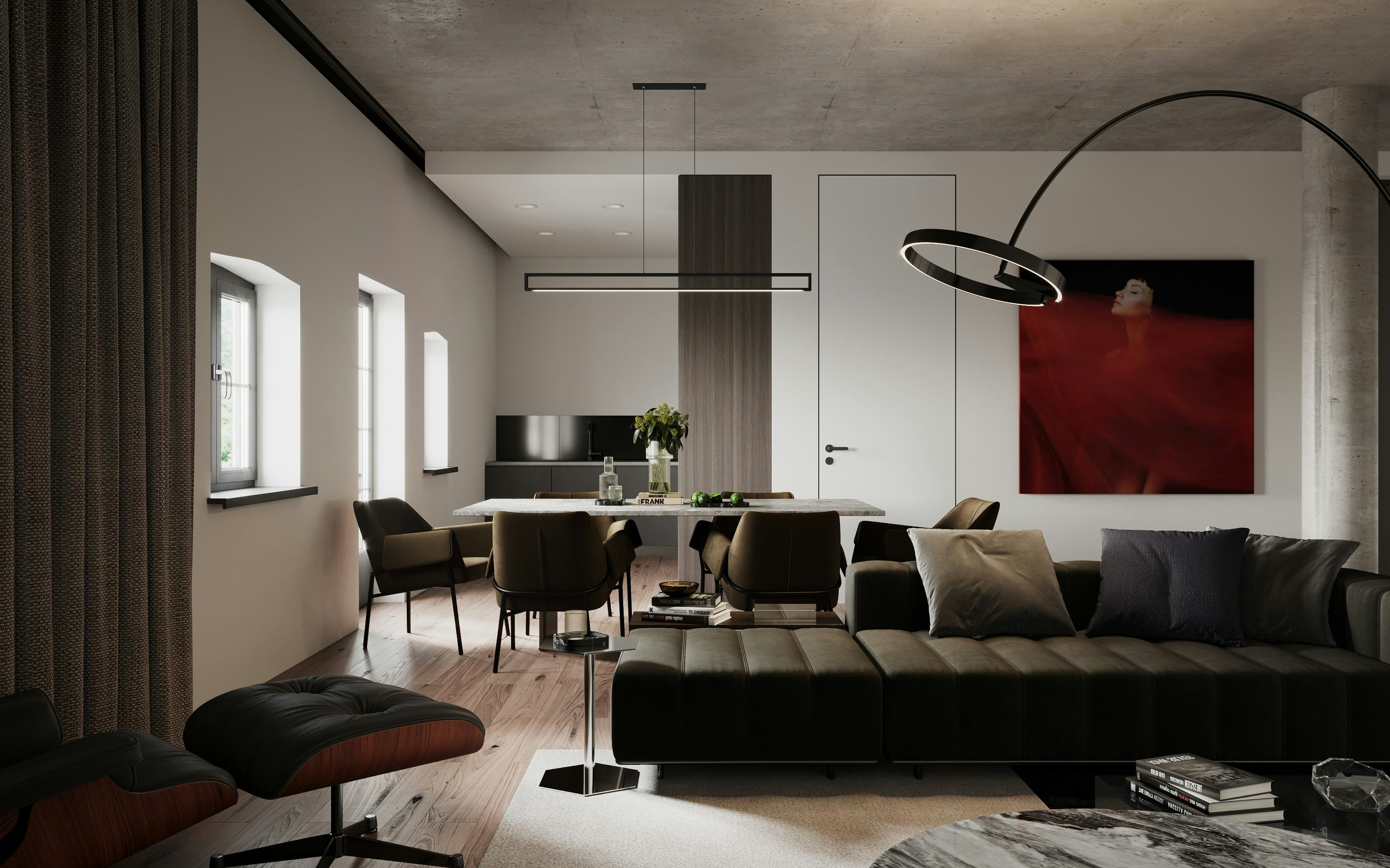 3D Interior visualisation renovation of living room in Forchheim Germany