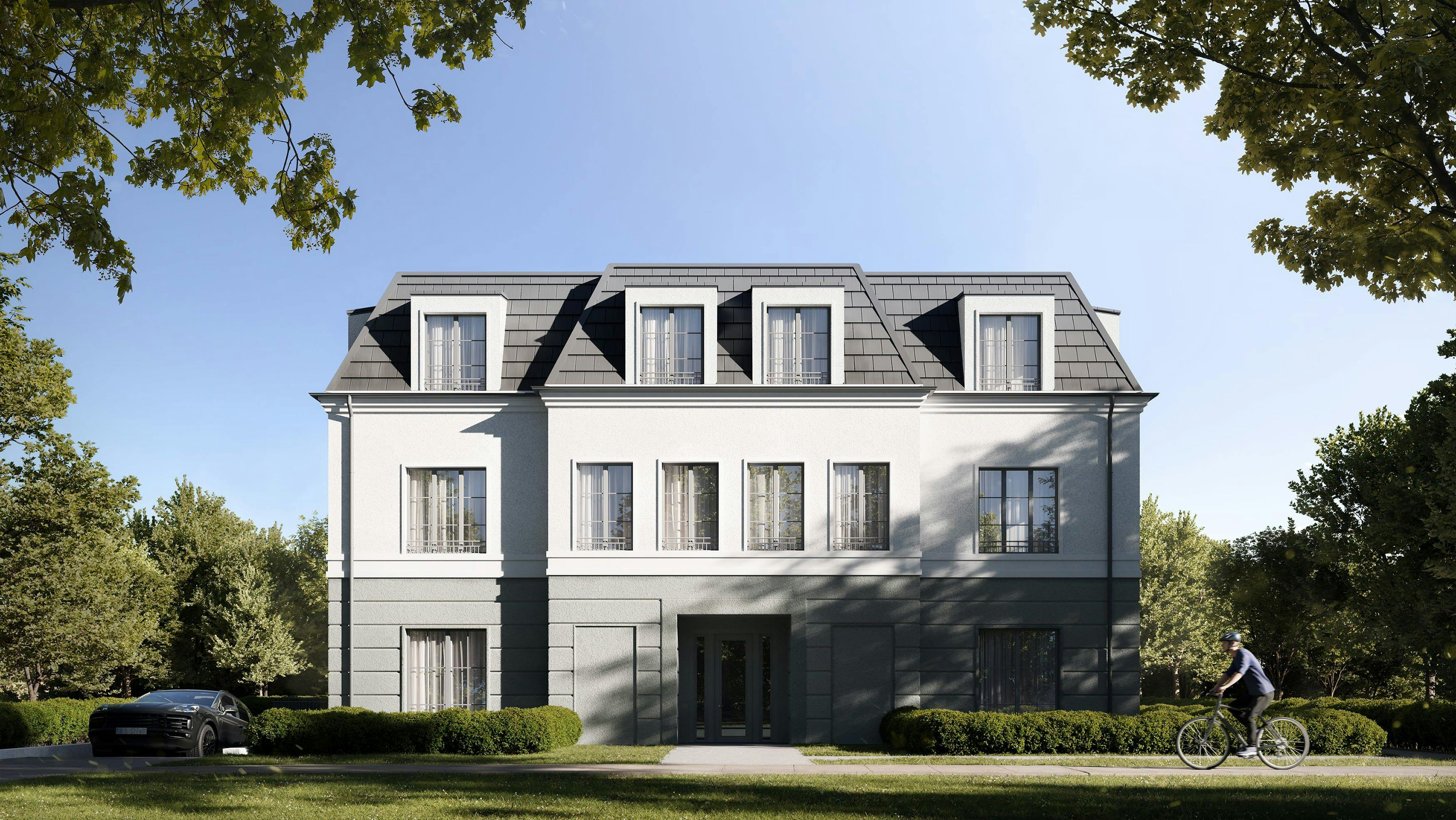 3D Außenarchitektenvisualisierungen eines Luxus Wohnung Haus in Potsdam, Deutschland